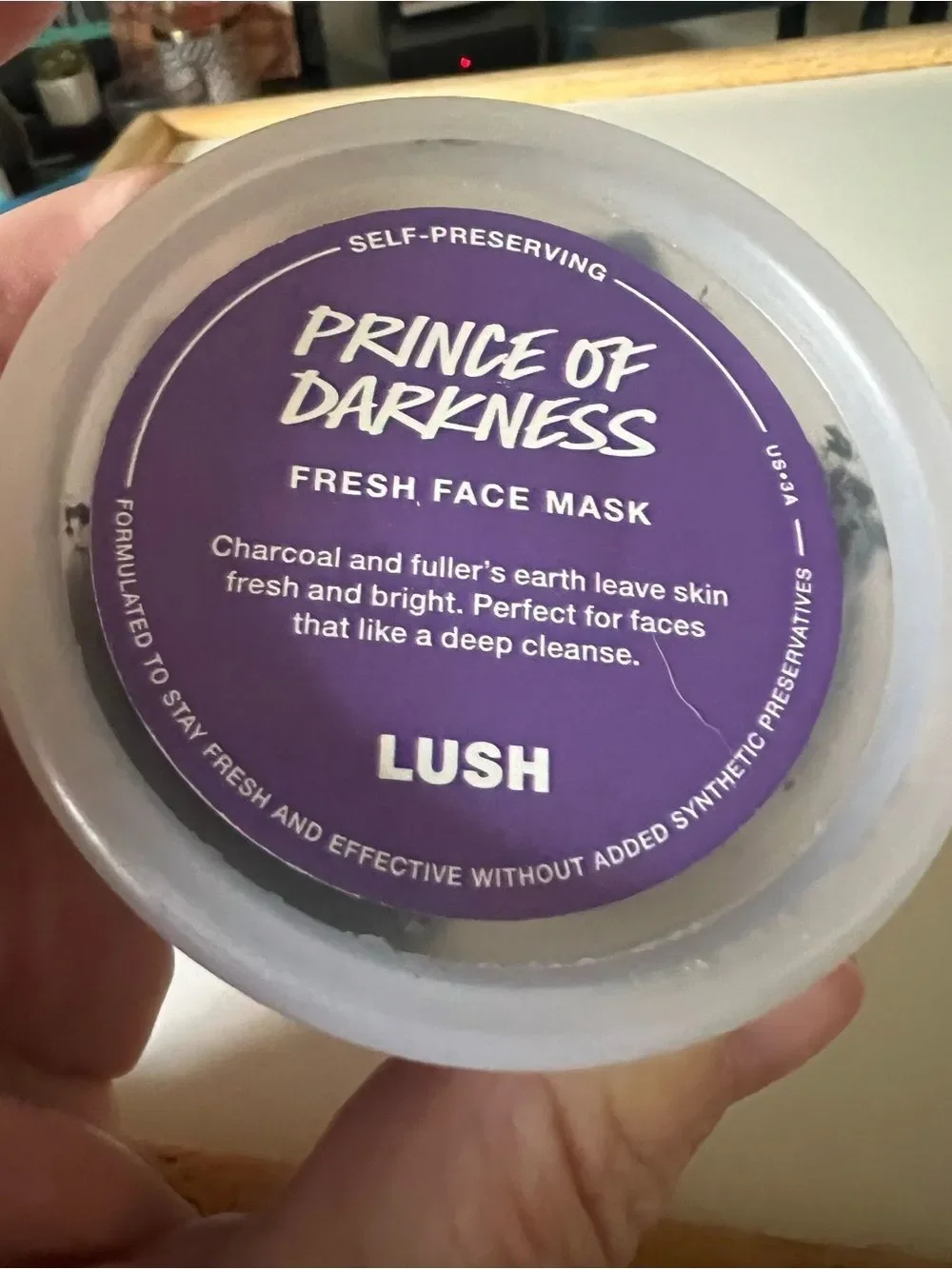 1 LEFT! LUSH Prince of Darkness Fresh Face Mask 2.6 oz